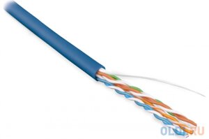 Кабель информационный hyperline UUTP4-C5e-S24-IN-LSZH-BL-100 кат. 5E U/UTP 4X2x24AWG LSZH внутренний 100м синий