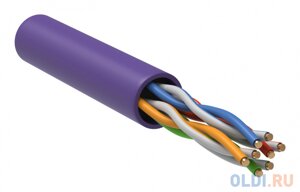 Кабель информационный ITK LC1-C5E04-126 кат. 5е U/UTP не экранированный 4X2X24AWG LSZH внутренний 305м фиолетовый