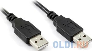 Кабель интерфейсный USB 2.0 AM-AM 1.8м Greenconnect экранированный черный GCR-UM2M-BD2S-1.8m