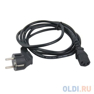 Кабель компьютер-розетка 220V (EURO) VDE 3G*0,5mm2 VCOM CE021-CU 3 метра