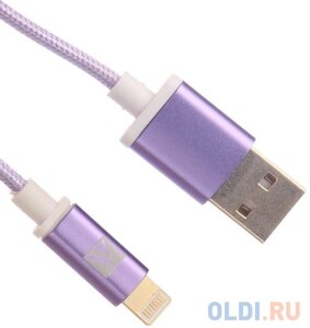 Кабель Lightning 1м ACD ACD-U913-P6P круглый фиолетовый