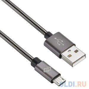 Кабель microUSB 1.2м Digma 1080407 круглый черный