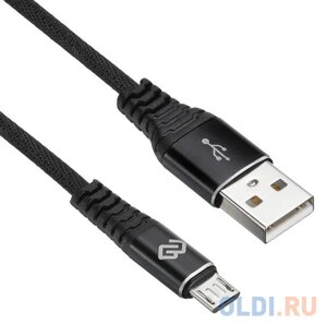 Кабель microUSB 3м Digma 1080382 круглый черный