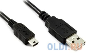 Кабель miniUSB 1м Green Connection GCR-UM2M5P-BB2S-1.0m круглый черный