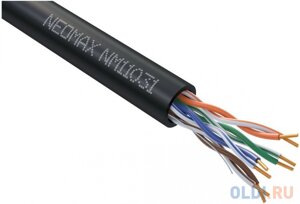 Кабель NEOMAX [NM11031] U/UTP cat. 5e 4 пары (305 м) 0.48 мм (24 AWG) Медь, внешний, PE, черный