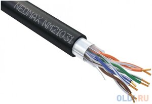 Кабель NEOMAX [NM21031] F/UTP cat. 5e 4 пары (305 м) 0.48 мм (24 AWG) Медь, внешний, PE, черный