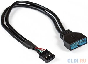 Кабель-переходник USB 2.0-USB 3.0 ExeGate EX-CC-U3U2-0.3 (9pin (F)/19pin (M), 0,3м)