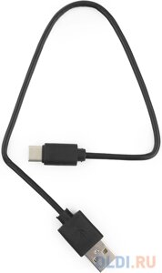 Кабель Type-C 0.3м Гарнизон GCC-USB2-AMCM-0.3M круглый черный