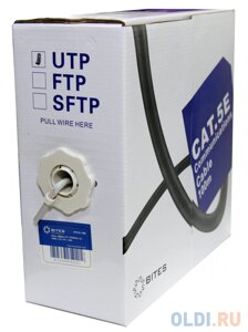 Кабель U/UTP indoor 4 пары категория 5e 5bites многожильный 4x2xAWG24 ССА PVC 100м серый UT5725-100A