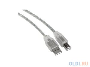 Кабель USB 2.0 AM-BM 1.8м buro прозрачный USB2.0-AM/BM-TRANS