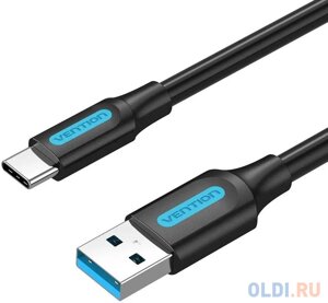 Кабель USB USB Type C 1м Vention COZBF круглый черный