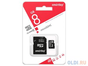 Карта памяти Micro SDHC 64GB Smartbuy Class 10 UHS-1 (с адаптером SD)