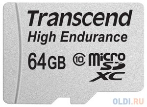 Карта памяти microsdxc 64GB class 10 transcend TS64gusdxc10V