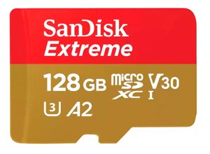Карта памяти sandisk extreme 128GB microsdxc UHS-I (sdsqxaa-128G-GN6mn)
