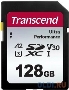 Карта памяти SDXC transcend 340S, 128 гб, UHS-I class U3 V30 A2