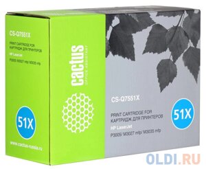 Картридж Cactus CS-Q7551X 13000стр Черный