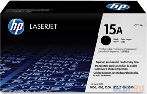 Картридж лазерный HP (C7115А) LaserJet 1000/1200/3300/3380 и другие,15А, оригинальный, 2500 стр., С7115А