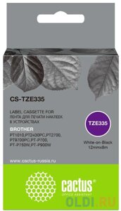 Картридж ленточный Cactus CS-TZE335 белый для Brother 1010/1280/1280VP/2700VP