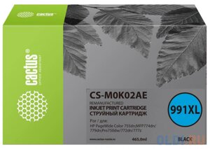 Картридж струйный Cactus 991XL CS-M0K02AE черный (465мл) для HP PageWide755dn; MFP774dn/779dn; Pro750dw/772dn