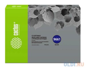 Картридж струйный Cactus CS-EPT9661 T9661 черный (795мл) для Epson WorkForce Pro WF-M5299DW/M5799DWF