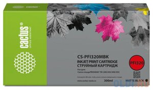 Картридж струйный Cactus CS-PFI320MBK черный матовый (300мл) для Canon imagePROGRAF TM-200/TM-200 MFP L24ei/TM-205/TM-300