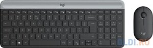 Клавиатура + мышь Logitech MK470 клав: черный/серый мышь: черный USB беспроводная slim (920-009204)