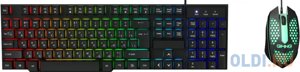 Клавиатура + мышь Оклик 400GMK клав: черный мышь: черный USB LED (1546779)