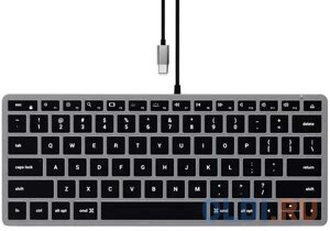 Клавиатура Satechi Slim W1 USB-C Grey USB Type-C