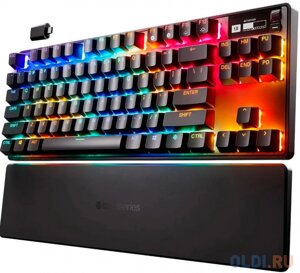 Клавиатура Steelseries Apex Pro TKL Wireless (2023) механическая черный USB for gamer LED (подставка для запястий) (64865)