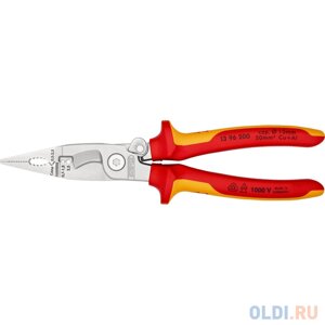 KNIPEX Клещи электромонтажные VDE, 6-в-1, зачистка: 0.75 - 1.5 + 2.5 мм, L-200 мм, KN-1396200SB