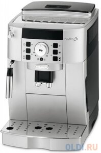 Кофемашина DeLonghi ECAM 22.110. SB мощность 1450Вт, объем 1,8л, давление 15 бар, встроенная кофемолка, диспенсер, капучинатор, серебристо/черный