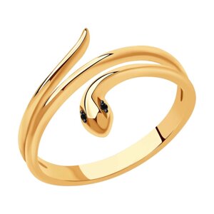 Кольцо SOKOLOV из золота с чёрными бриллиантами