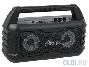 Колонки RITMIX SP-610B Black 1.0(2канала),6Вт, MP3, WMA, APE Normal, WAV, Bluetooth5,0,2000 мА·ч, подсветка