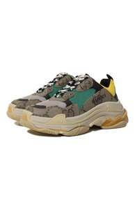 Комбинированные кроссовки Triple S Gucci x Balenciaga Gucci