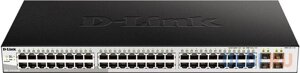 Коммутатор D-link DGS-1210-52MP/ME DGS-1210-52MP/ME/B1a 48G 4SFP 48poe 370W управляемый