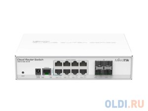 Коммутатор mikrotik CRS112-8G-4S-IN cloud router switch 112-8G-4S-IN with QCA8511 400mhz CPU, 128MB RAM, 8xgigabit LAN, 4xsfp, routeros L5, desktop ca
