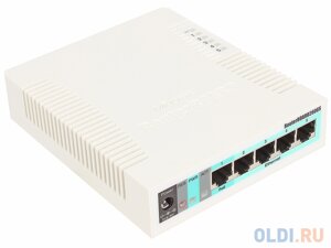 Коммутатор MikroTik CSS106-5G-1S RB260GS with 5 Gigabit ports and SFP cage, SwOS, plastic case, PSU