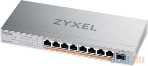 Коммутатор Zyxel XMG-108HP-EU0101F 8x2.5Гбит/с 1SFP+ 8PoE 100W неуправляемый