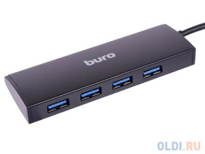 Концентратор USB 3.0 BURO BU-HUB4-0.5-U3.0 4 х USB 3.0 черный