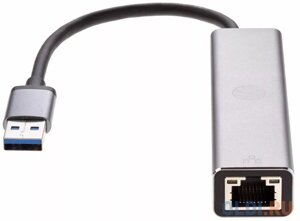 Концентратор USB 3.0 VCOM telecom DH312A 3 х USB 3.0 RJ-45 серый