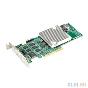 Контроллер SuperMicro AOC-S3908L-H8IR-32DD-O 8 internal SAS3 ports, Supports up to 32 physical devices w/ expander, 1x SlimSAS x8 black (100-Ohm) conn