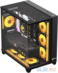 Корпус Formula Crystal Z9 черный без БП ATX 7x120mm 2xUSB3.0 audio bott PSU