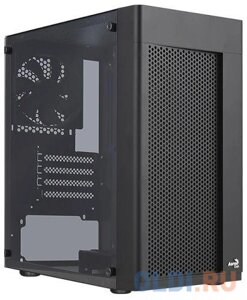 Корпус microatx aerocool hexform-G-BK-v2 без бп чёрный