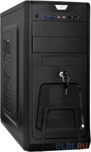 Корпус Miditower ExeGate CP-603UB (ATX, без БП, 2*USB+2*USB3.0, аудио, блокировка, черный)