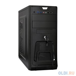 Корпус Miditower ExeGate CP-603UB-CP500 (ATX, БП CP500 с вент. 8см, 2*USB+2*USB3.0, аудио, блокировка, черный)