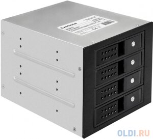 Корзина для HDD ExeGate HS435-02 (универсальная, на 4*3,5/2.5 SATA HDD, занимает 3*5,25 отсека, RTL)