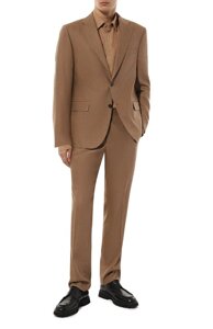 Костюм изо льна и шерсти Corneliani