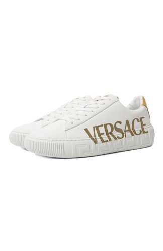 Кожаные кеды Versace