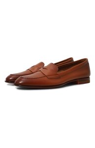 Кожаные пенни-лоферы Santoni