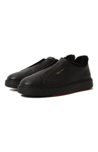 Кожаные слипоны Cleanic Santoni